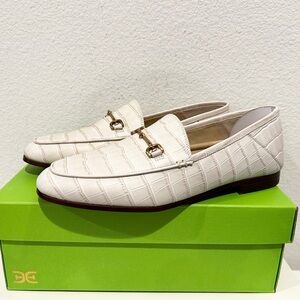 Sam Edelman Loraine Bit Loafer in Modern Ivory Croco, Size 7, New in Box